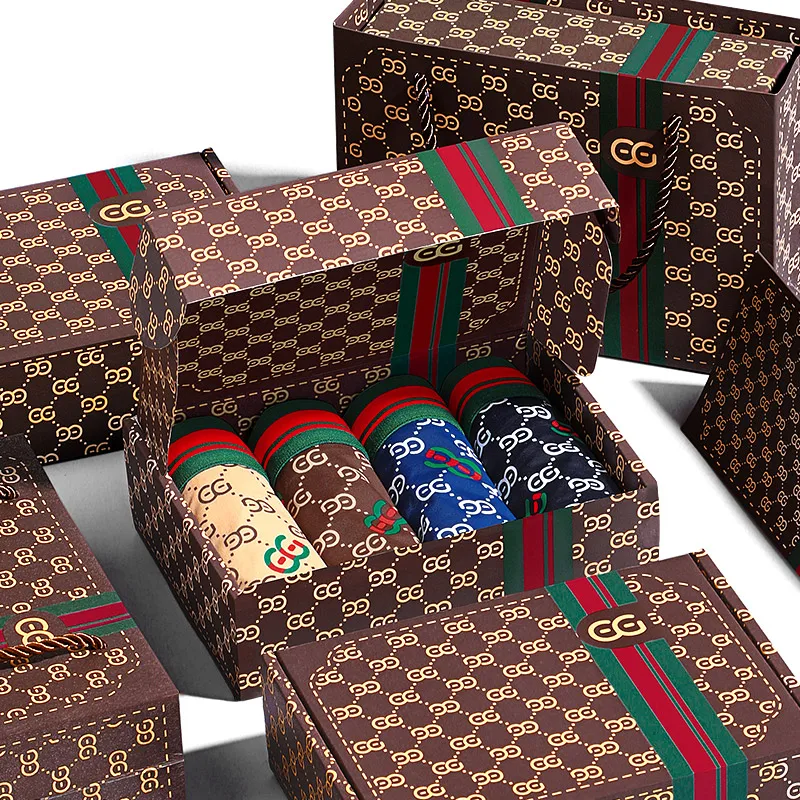 

4 шт. дизайнерские легкие роскошные стильные дышащие удобные мужские боксеры из ледяного шелка с подарочной коробкой