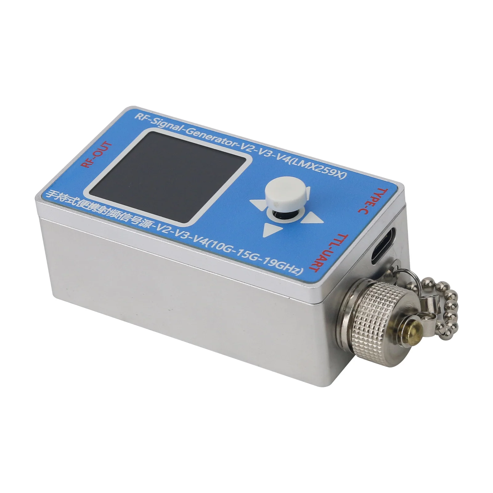 GOOD RF-Signal-Generator-V2 (20M-9.8GHz) Handheld Signal Source with Type-C Cable and UART Serial Data Communication Cable