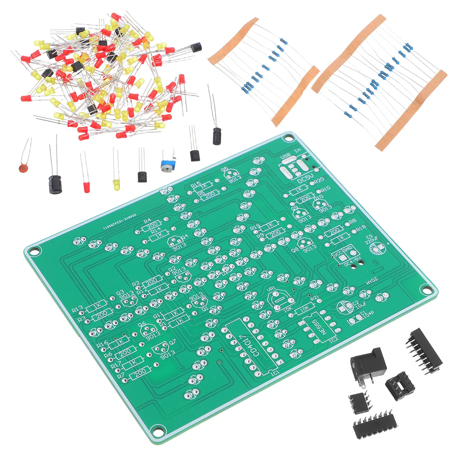 Kit de Projeto de Placa de Circuito Eletrônico DIY para Prática de Soldagem para Iniciantes com LED
