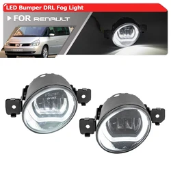 For Renault Espace IV Gen4 J81 MPV 2002-2014 Led Bumper DRL Fog Lights Kit Car Front Daytime Running Daylights Canbus No Error