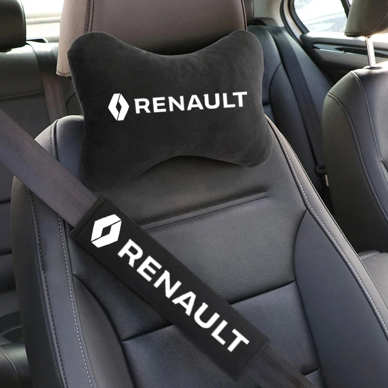 Fashion A pair Car Seat Belt Shoulder Cushion Pad Protection Neck Support Pillow for Renault Sport Duster Megane 2 3 Accessories