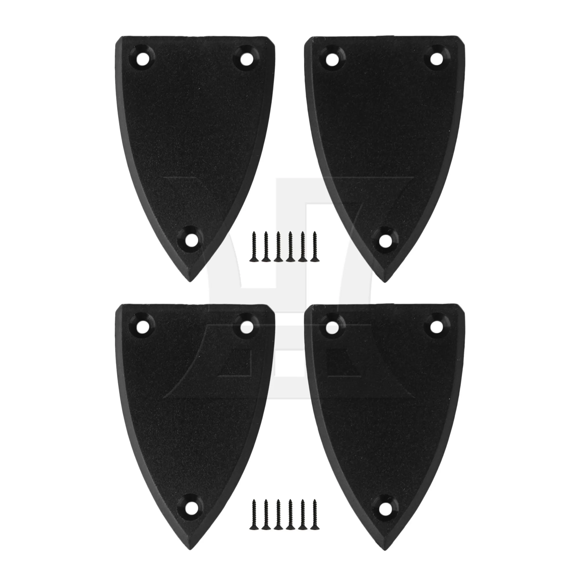 

Yibuy 4 Pieces Black 1 Layer Triangle Truss Rod Cover For Guitar