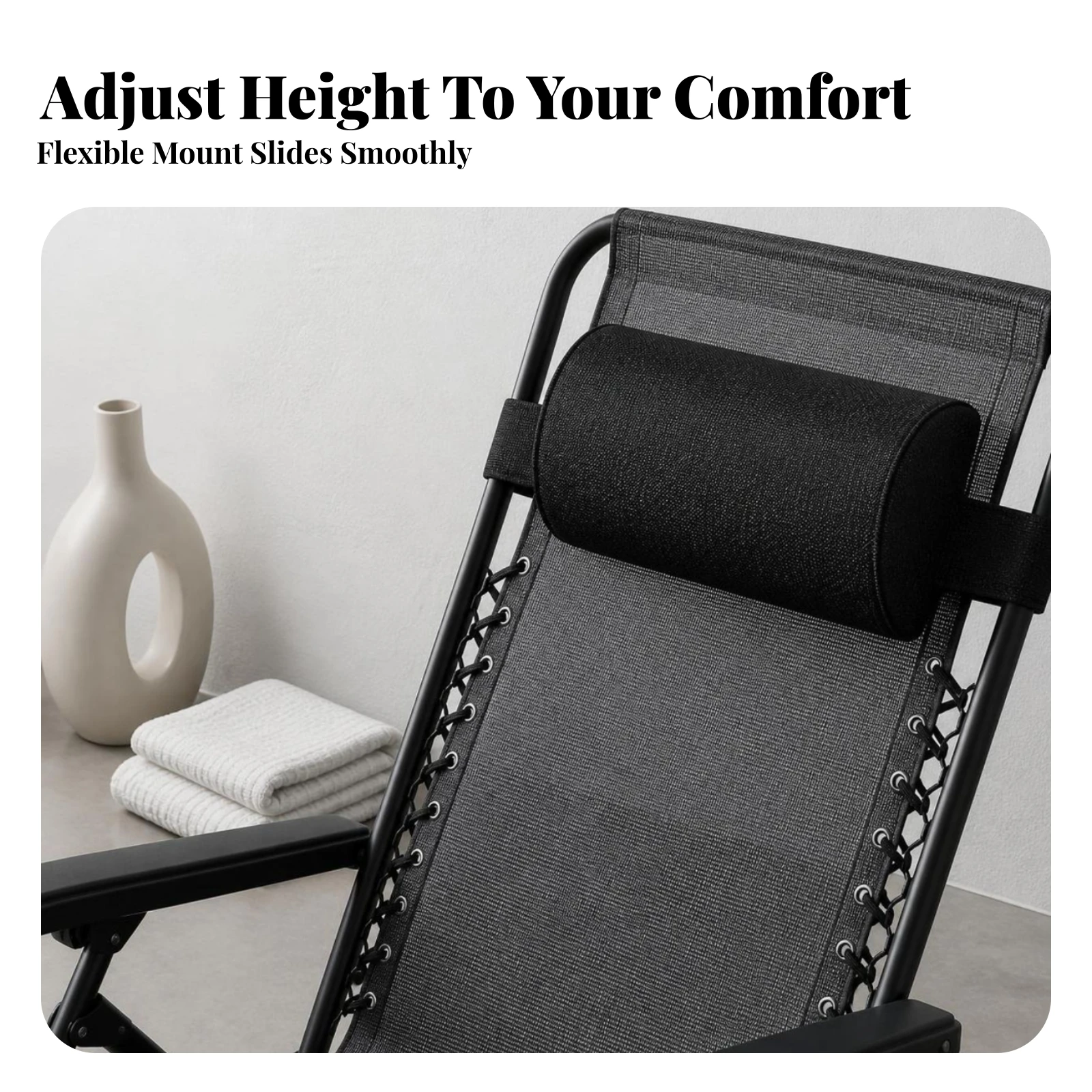 4 Pieces Recliner Pillow with Strap Supportive Headrest Cushion with Adjustable Strap Head Cushion Soft for Patio Lounging