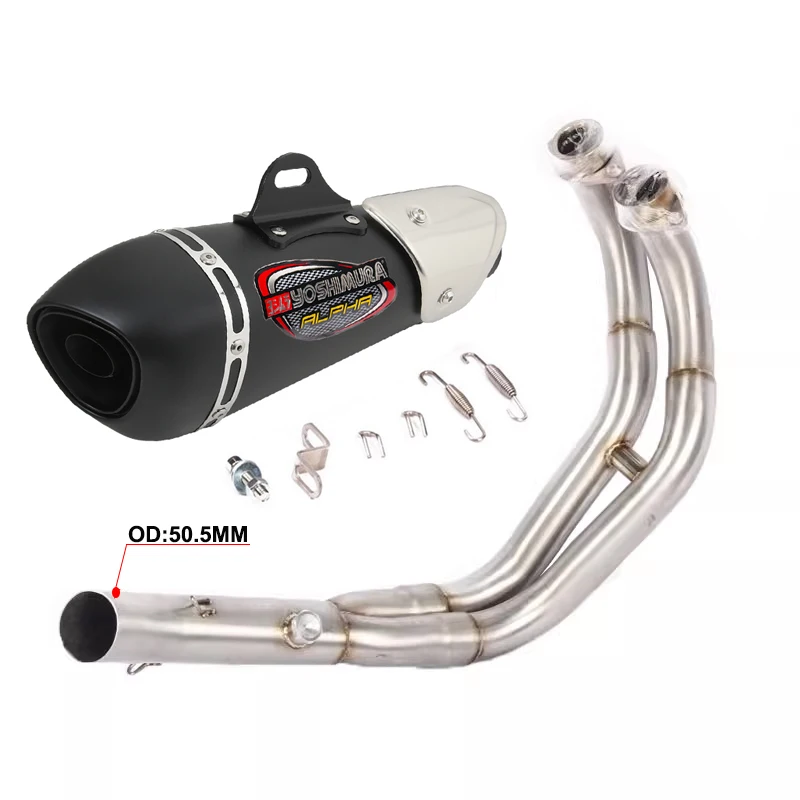 For Yamaha MT-07 XSR700 FZ-07 MT07 FZ07 MT 07 2014 - 2024 Motorcycle Full Exhaust Escape System with Yoshimura Muffler Link Pipe