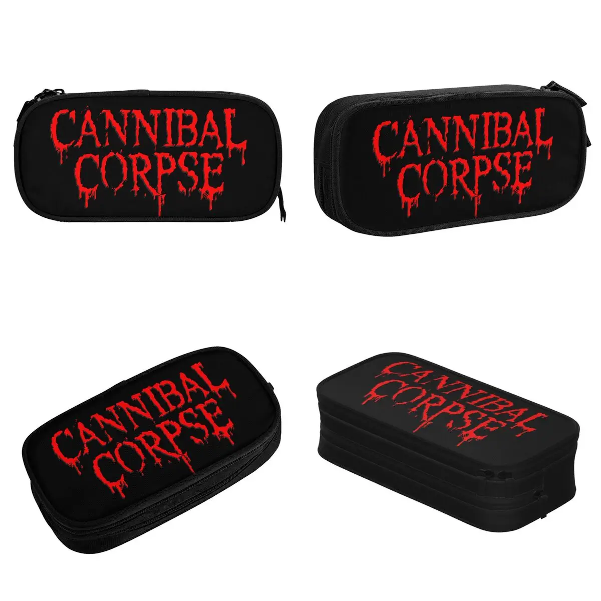 Cannibal-Corpse-Symbol Pencil Cases Creative Pen Box Bag Girls Boys Big Capacity School Supplies Zipper Pencilcases