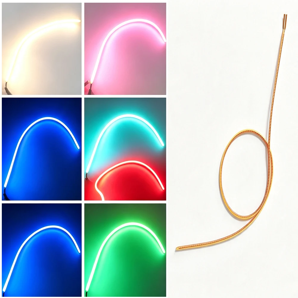 LED Flexible Filament DC3V 25mm 80mm110mm128mm190mm300mm Led Soft Silament  Positive Negative Same End DIY Edison Bulb Parts