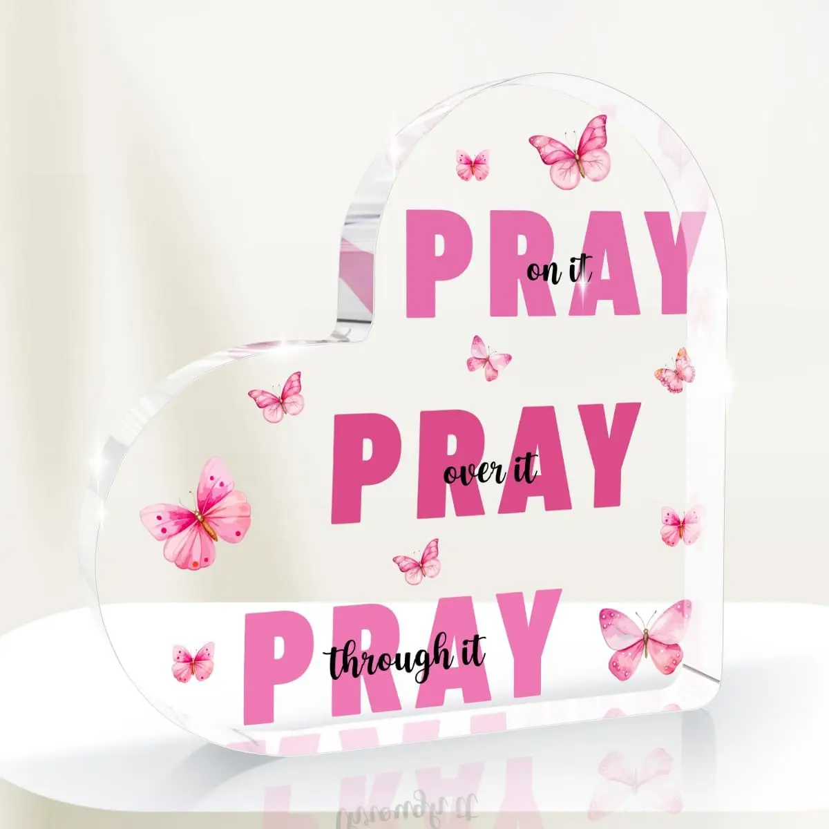 [2D Flat] Pink Inspirational Breast Cancer Awareness Additions Survivor Gifts for Women Mom, Breast Cancer Gifts for Woman Acryl