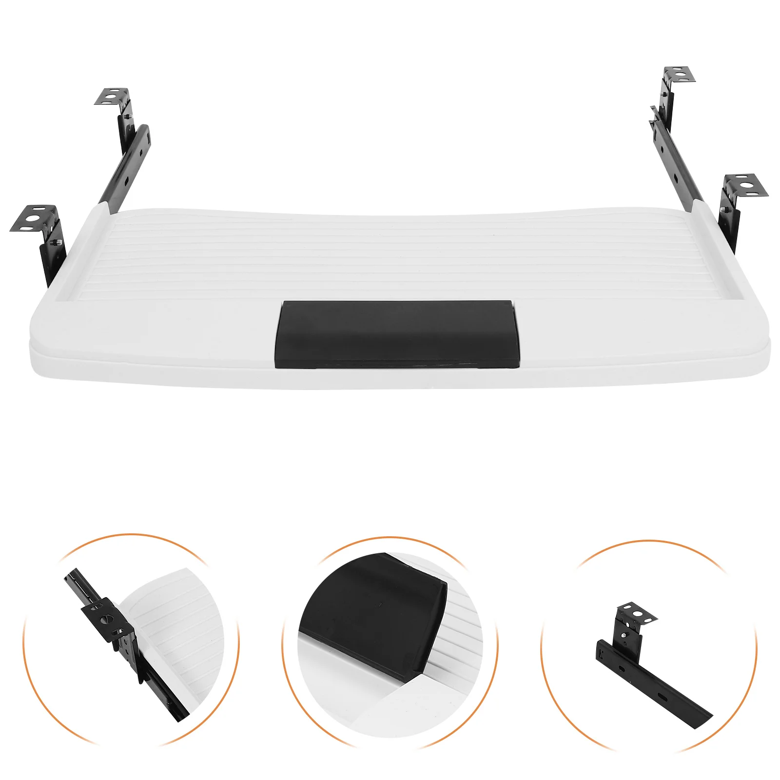 

1 set 1 Set Under Desk Keyboard Tray Slide-Out Drawer For Office Desk Organizer, Multi-Purpose Storage Plate, Computer Keyboard