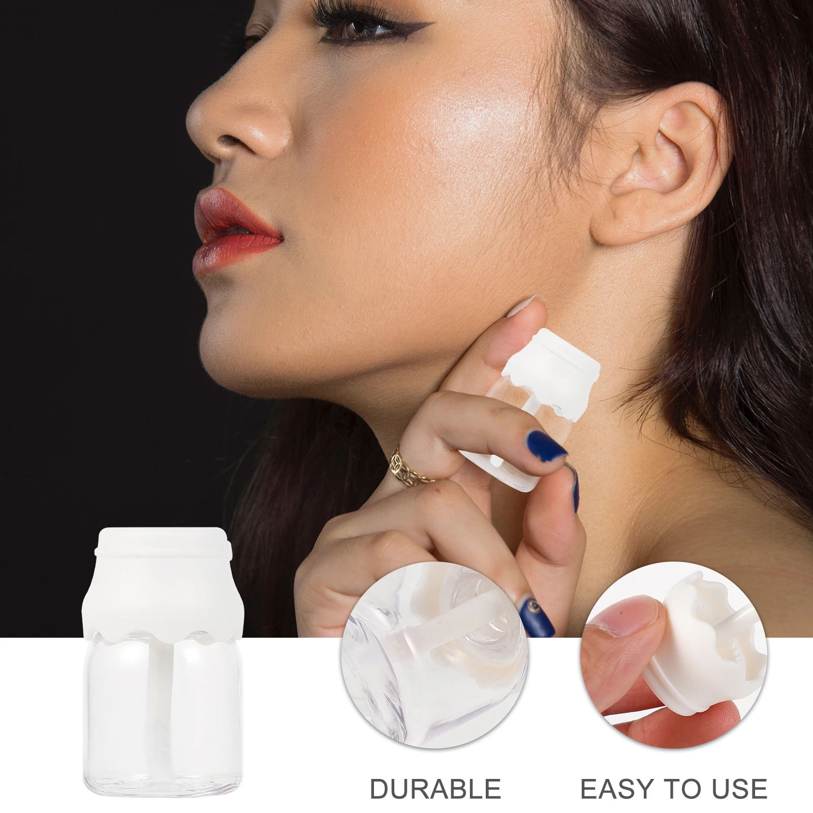 20 pçs vazio tubo de brilho labial garrafa forma recipiente de bálsamo labial de plástico com escova recarregável portátil para viagens escritório em casa