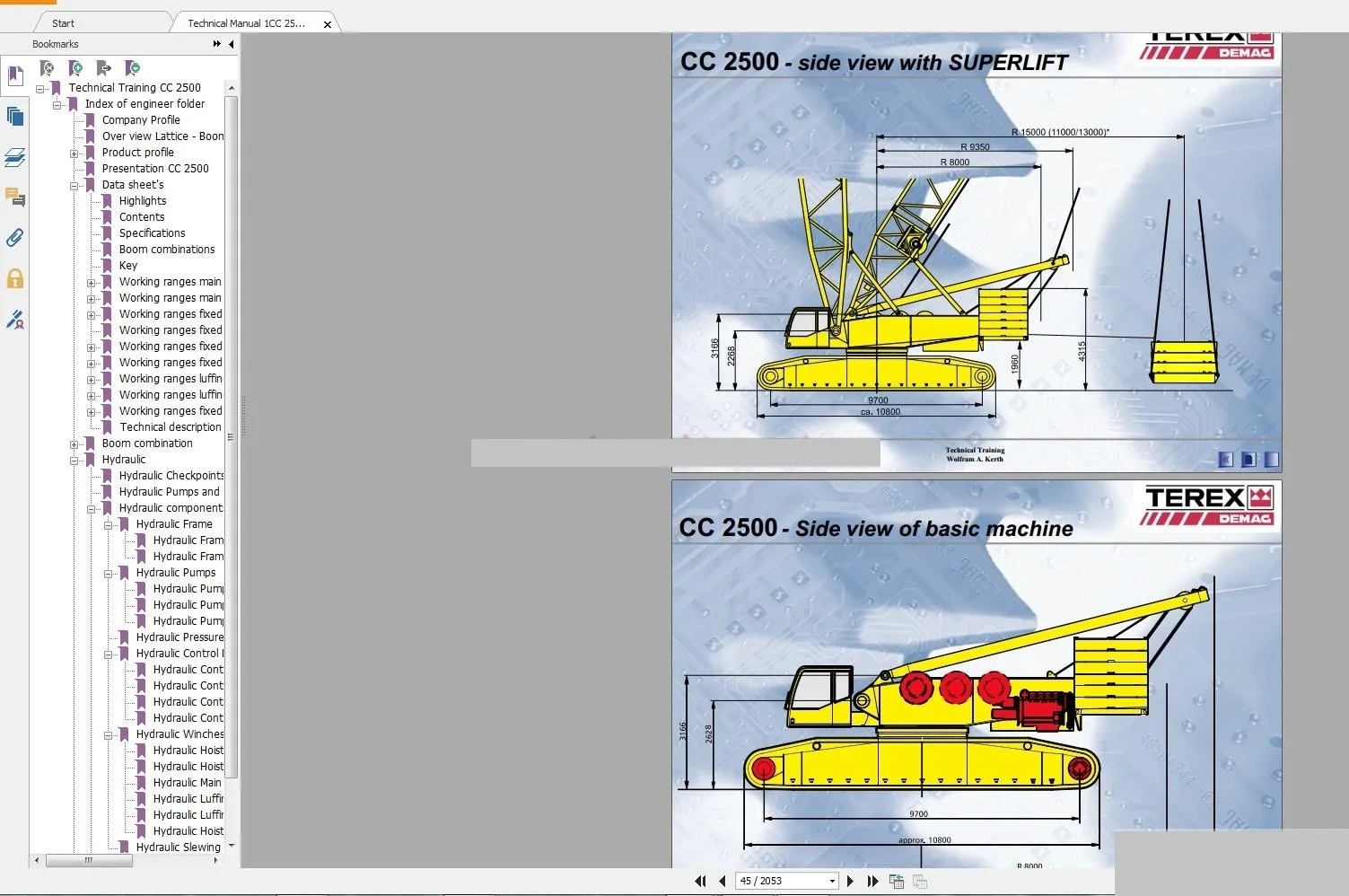 

SpecDiag для гусеничного и мобильного крана Terex, полное руководство по магазине DVD