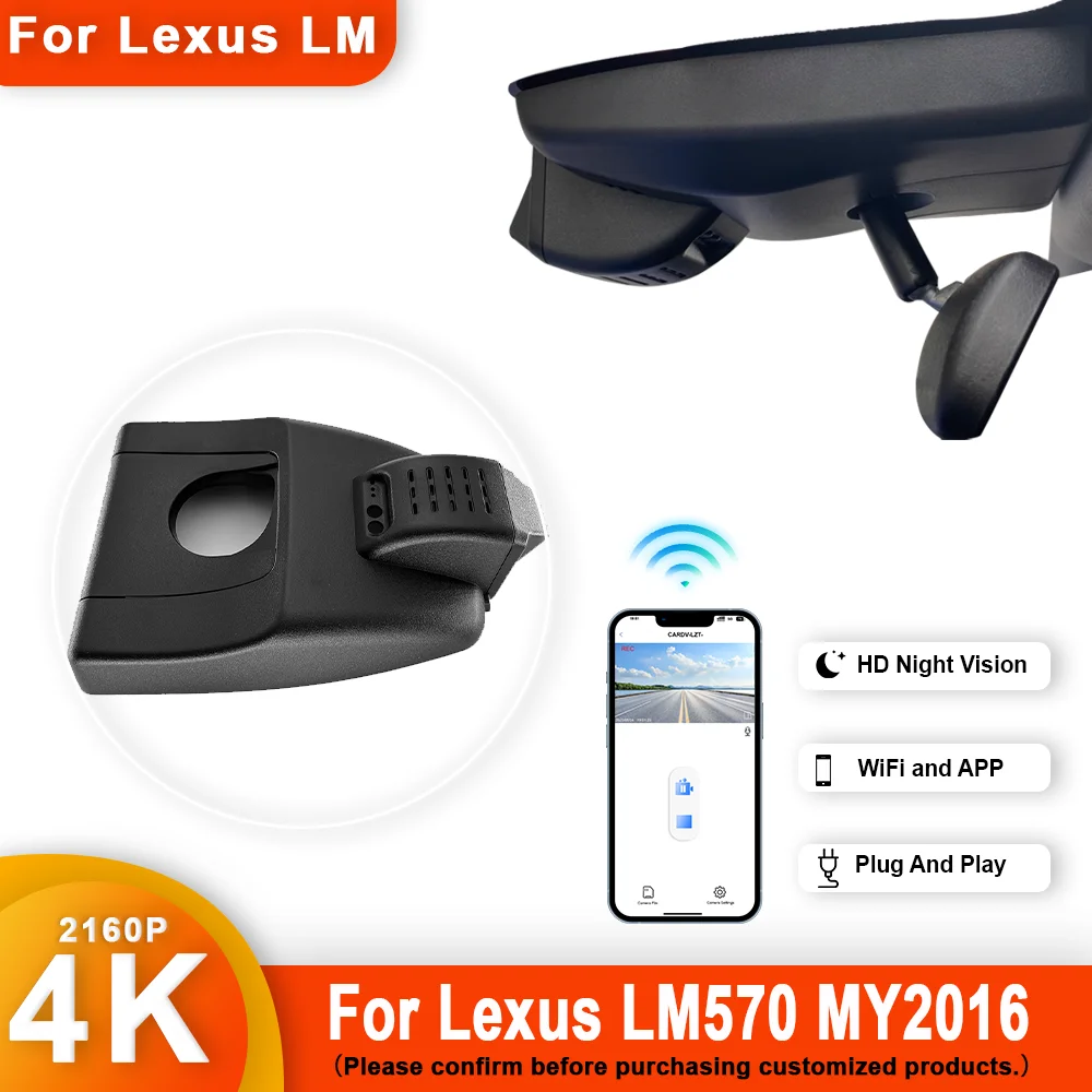 

Customized 4K HD 2160P Plug and play Dash Cam Lexus RX 2023 Car Camera RecorderFront and Rear WIFI Car Dvr Dashcam