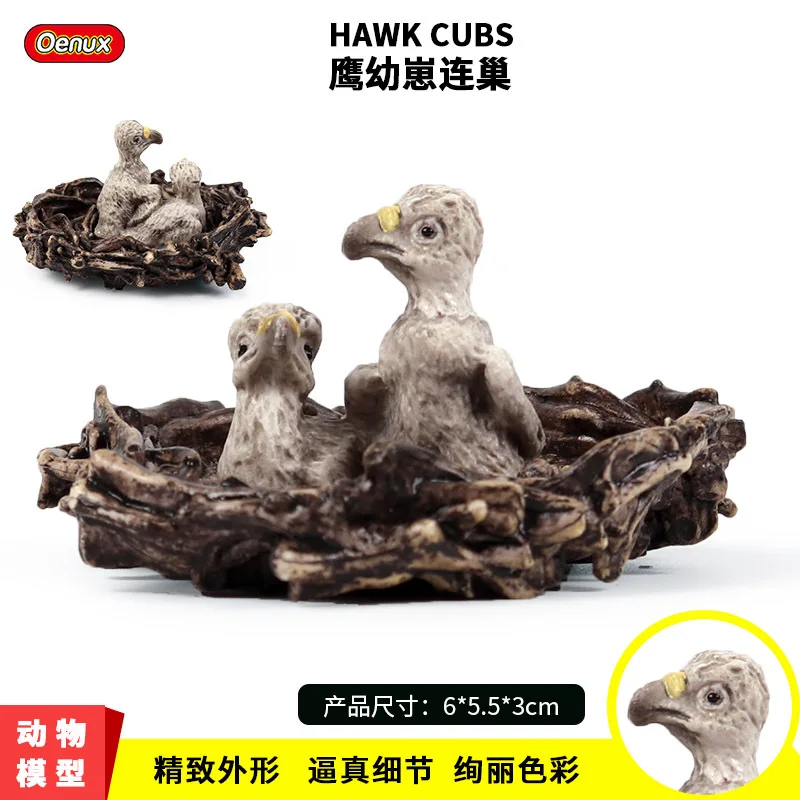 Simulation Animal Model Solid Mini Bird Eagle Cub Plastic Toy Ornaments