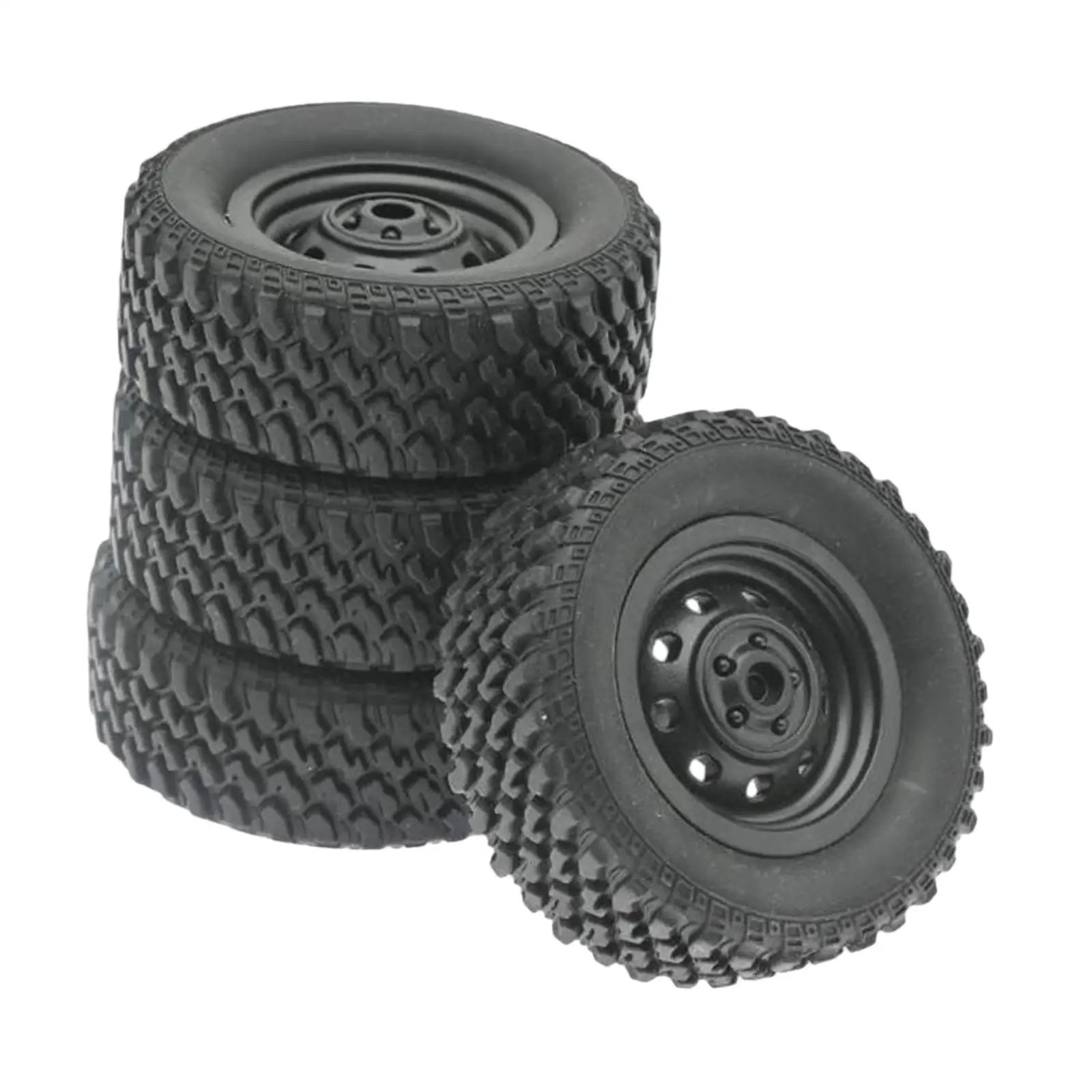 4 Pieces RC Car Wheels and Tires Replacement Easy to Install RC Crawler Car Tires for MN82 MN78 1/12 RC Car Accessories