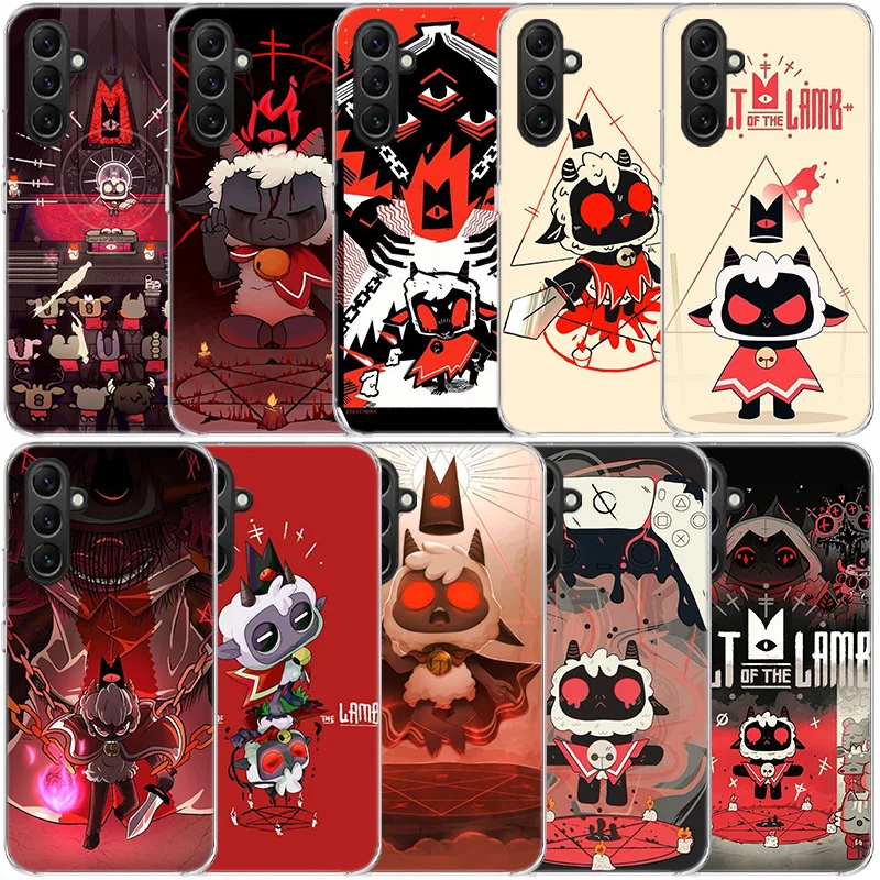 Game C-Cult Of The Lamb Clear Phone For Samsung Galaxy A55 A35 A25 A15 A05S A04S A14 A24 A34 A54 A03S A13 A23 A33 A53 A73 A9 A8