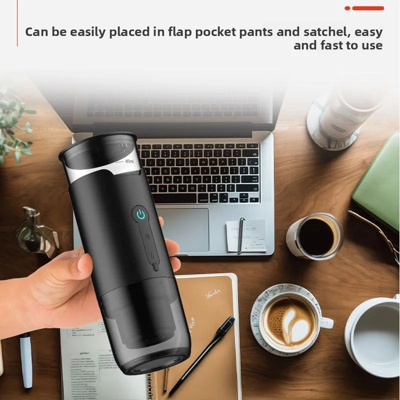 

Portable Coffee Maker Suitable for Ground Coffee and Coffee Capsules Rechargeable Handheld for Travel