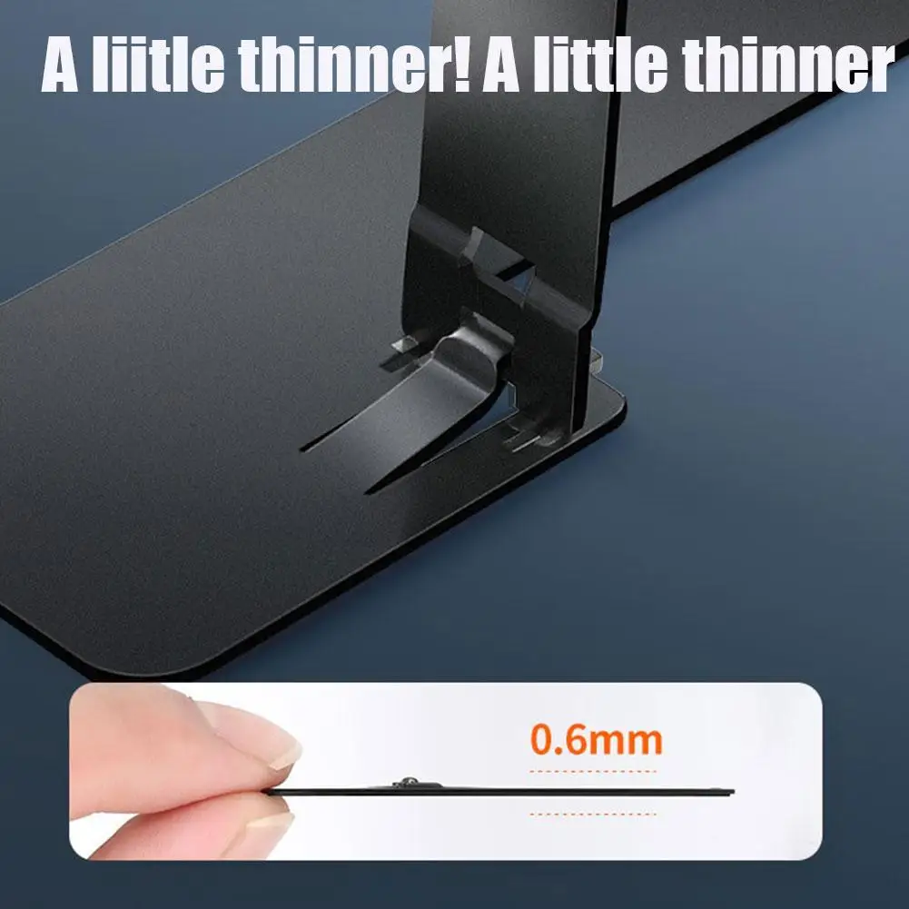 1/2PCS Ultra Dünne Mini Telefon Ständer Ständer Metall Stahl Klapp Schreibtisch Halterung Universal Desktop Telefon Halter Einfache fodling – Detail 4