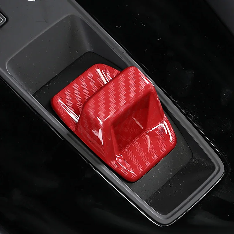 Gears Shift Knob Covers For Audi A3 S3 RS3 8Y GY Sedan ABS Carbon Fiber Style Gear Shift Head Knob Covers Trim Shifter Sticker