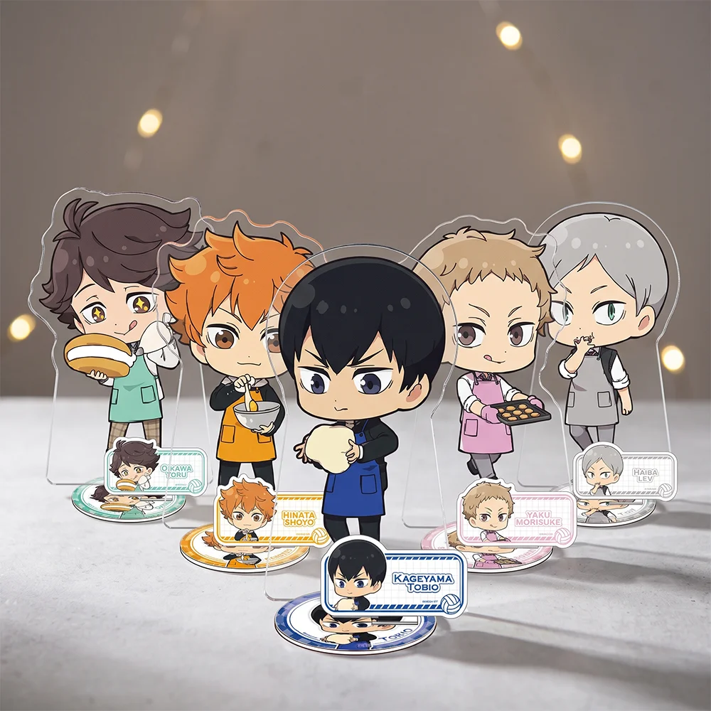 Haikyuu!! Shoyo Hinata Tobio Kageyama TRY THE COOK 10CM Acrylic Stand Keychain 2026 New Anime Stand Table Display Ornament Gift