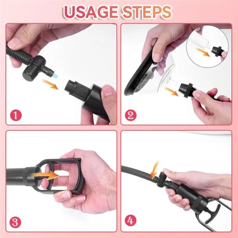 Pompa per il potenziamento del seno e dei glutei Dispositivo per la terapia della coppettazione di aspirazione del vuoto di sollevamento Pompa per fica Stimola il culo Migliora le coppettazione