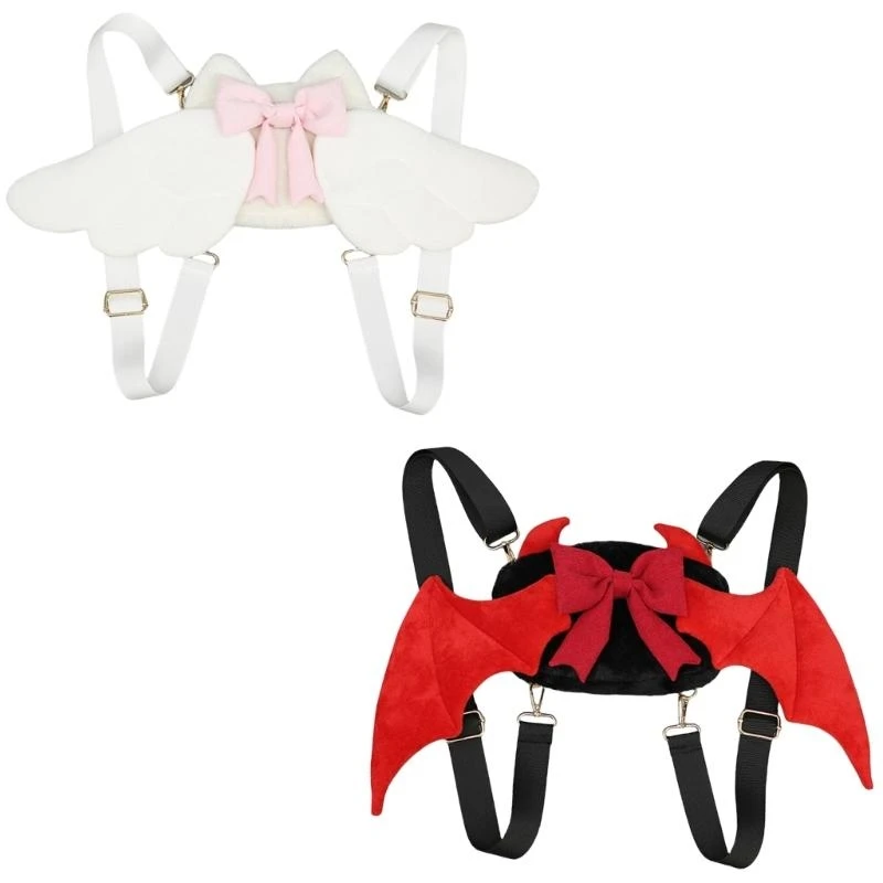 lô sang trọng Bowknot Wing Little Girl lô Túi xách đi học Túi xách trẻ H7EF