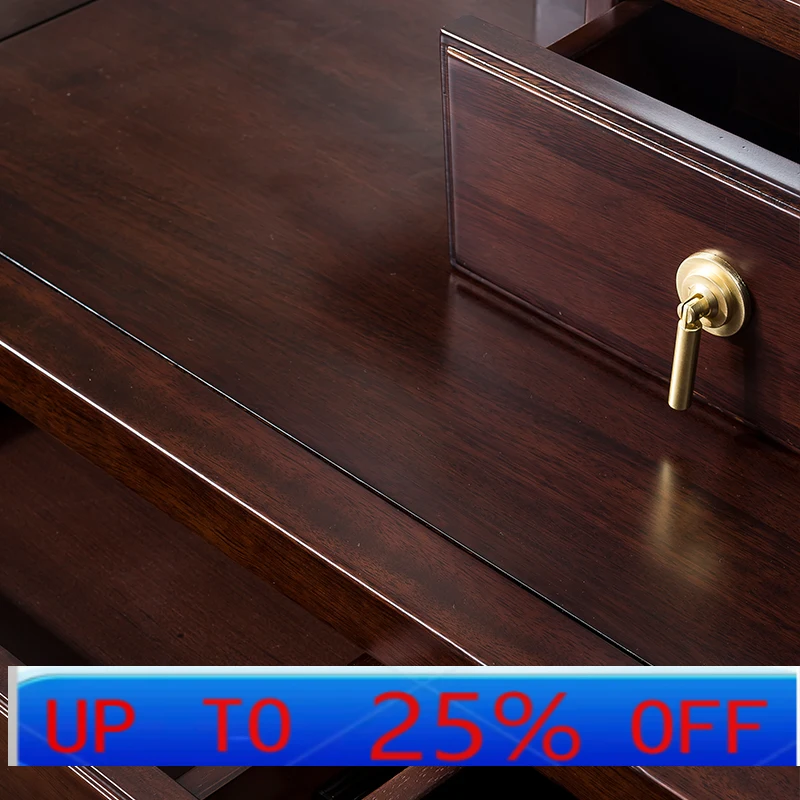 

LMM new Chinese-style all-solid wood cosmetic table, bedroom storage box, shelf, small apartment light luxury dressing table