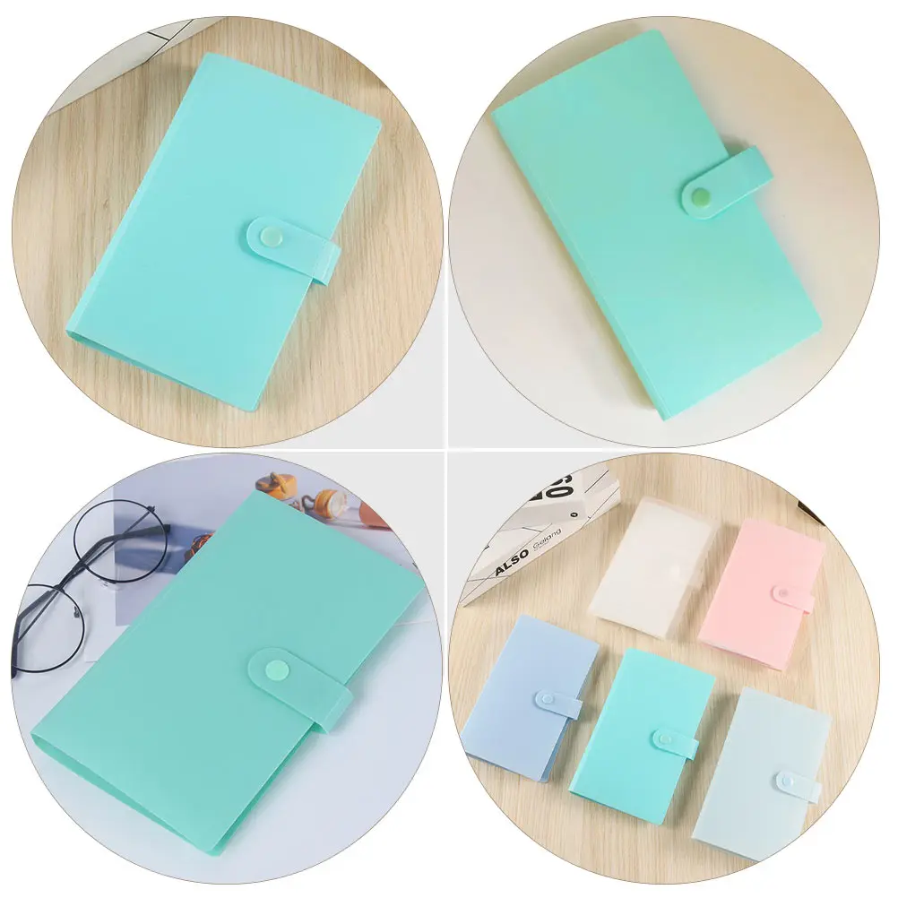 1 وحدة تخزين بطاقات الكتاب لبطاقات الألعاب والصور أداة جمع البطاقات البلاستيكية شديدة التحمل حجم محمول يناسب حقيبة الظهر