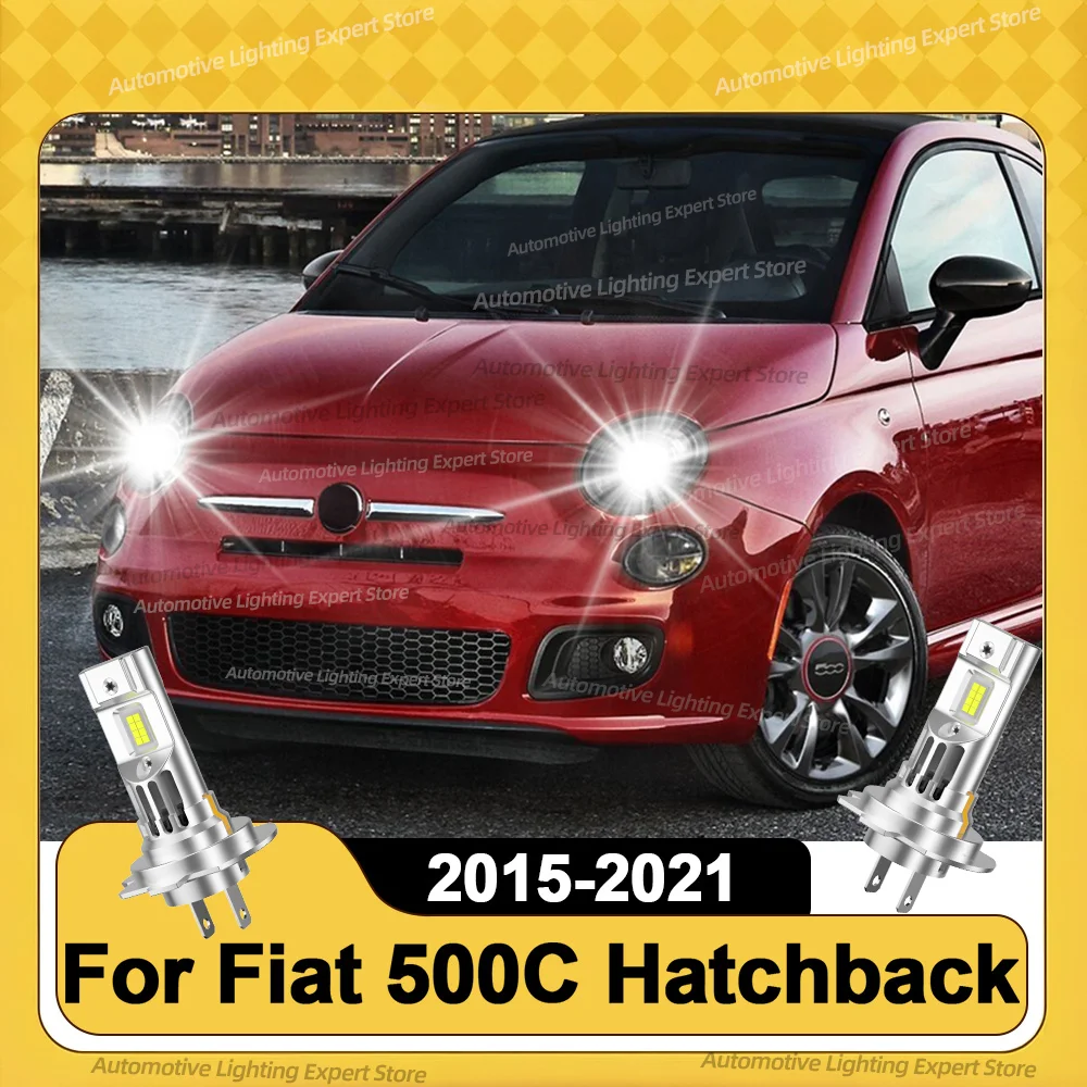 Led Lights 30000LM CANBUS Headlight Bulbs With Fan For Fiat 500C Hatchback 2015 2016 2017 2018 2019 2020 2021