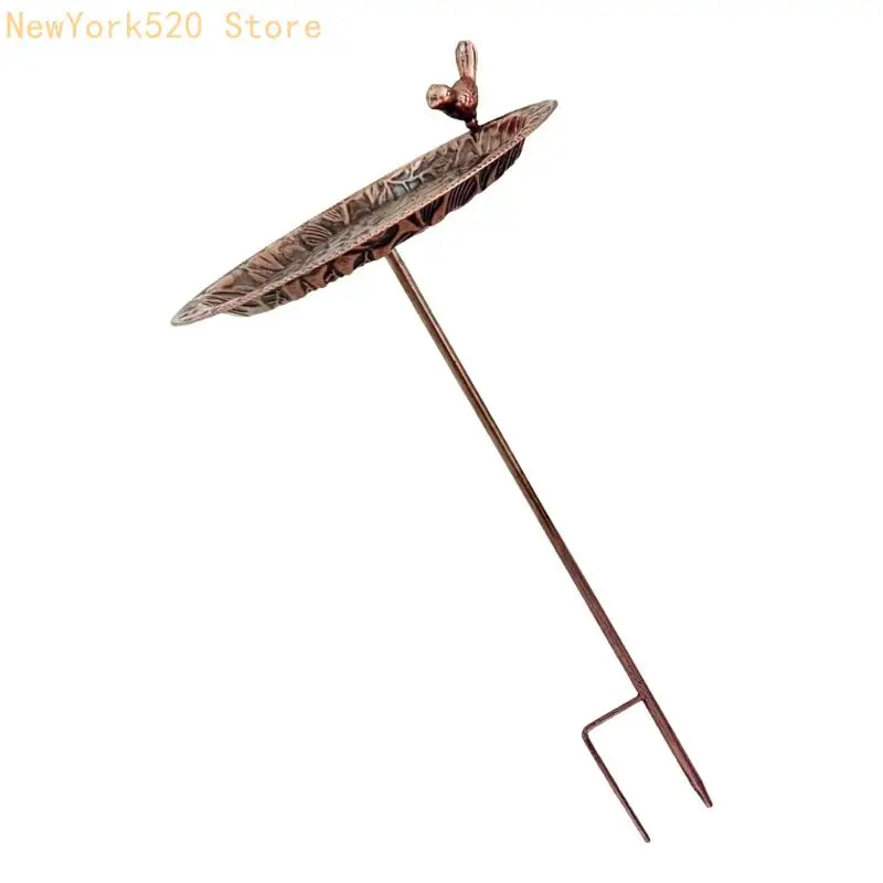 Decorative Metal Bird Feeder With Vintage Iron Detailing For Outdoor Garden Use N84C