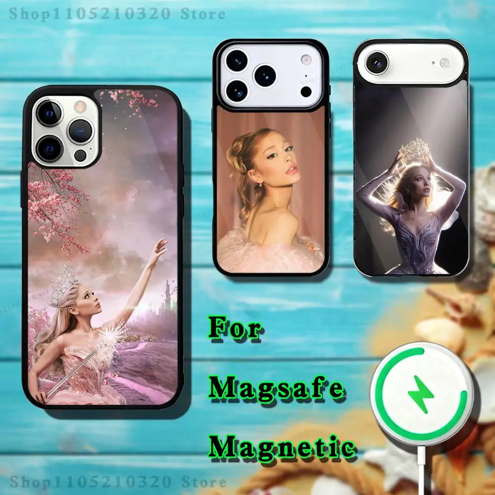 

Singer A-Ariana G-Grande Phone Case For iPhone 17,16,15,14,13,12,11,Pro,Max,Plus,Mini,SE4,E Magnetic Magsafe Wireless Charging