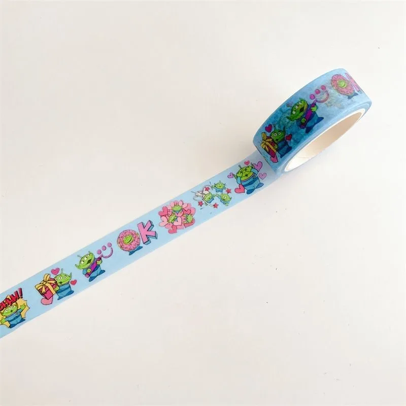 Stiker gulung kreatif animasi kartun tiga mata, Stiker buku pegangan nilai tinggi, animasi kartun, tiga mata, mainan baru