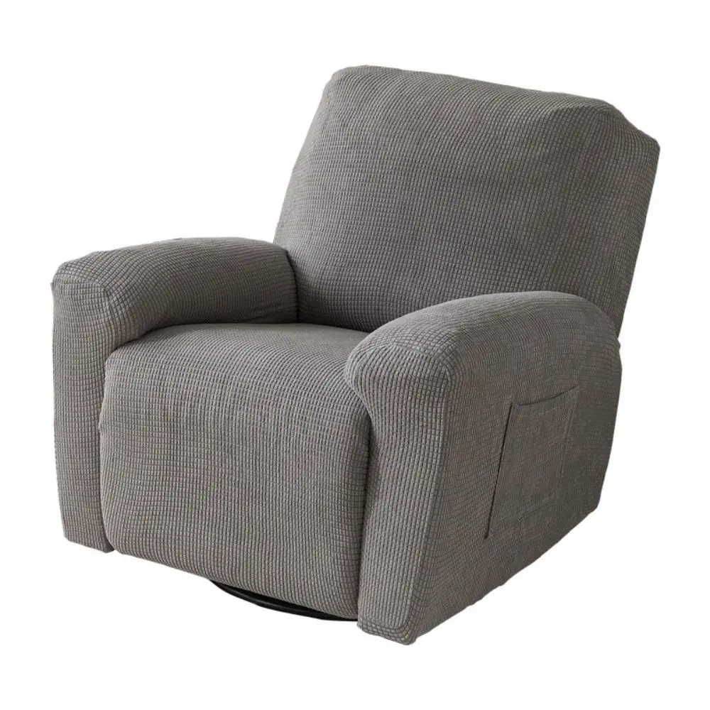 4pcs/set Non Slip Wear-resistant Recliner Chair Cover Elastic Armchair Slipcover with Pocket Stretch Couch Cover Sofa Protector
