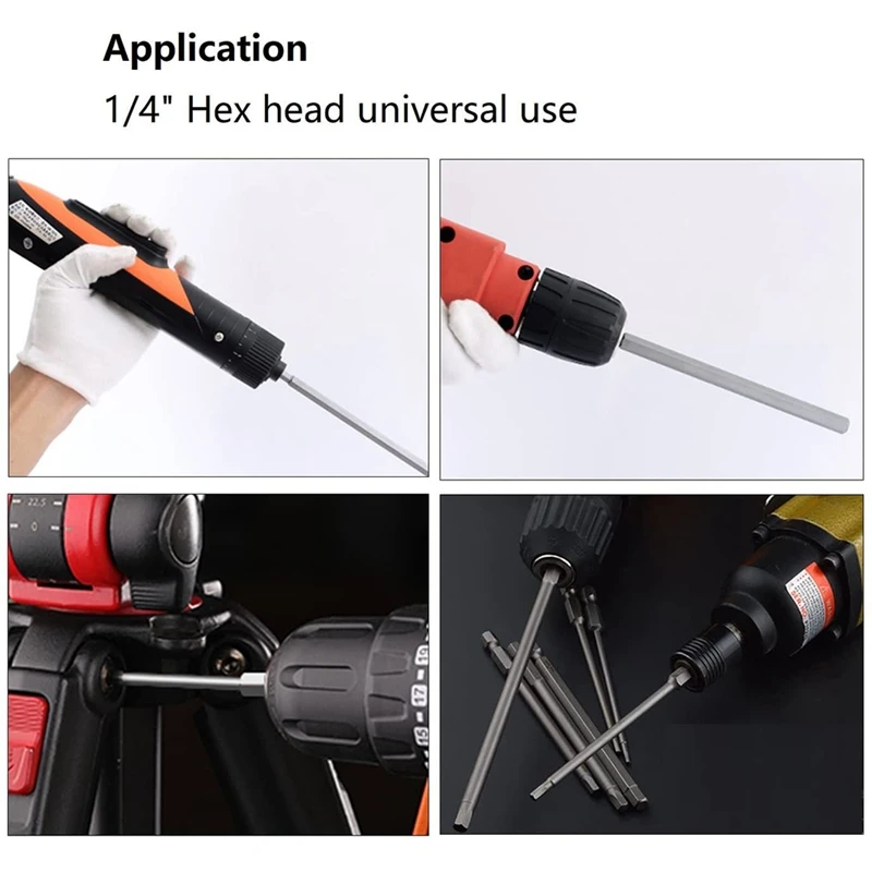 Nowy zestaw części długi, zestaw części magnetyczny 20 szt. 100Mm, T8-T40 Torx Bit, końcówka imbusowa H2-H6, PH1 PH2, PZ2, szczelinowy Bit, 1/4 Cal sześciokąt
