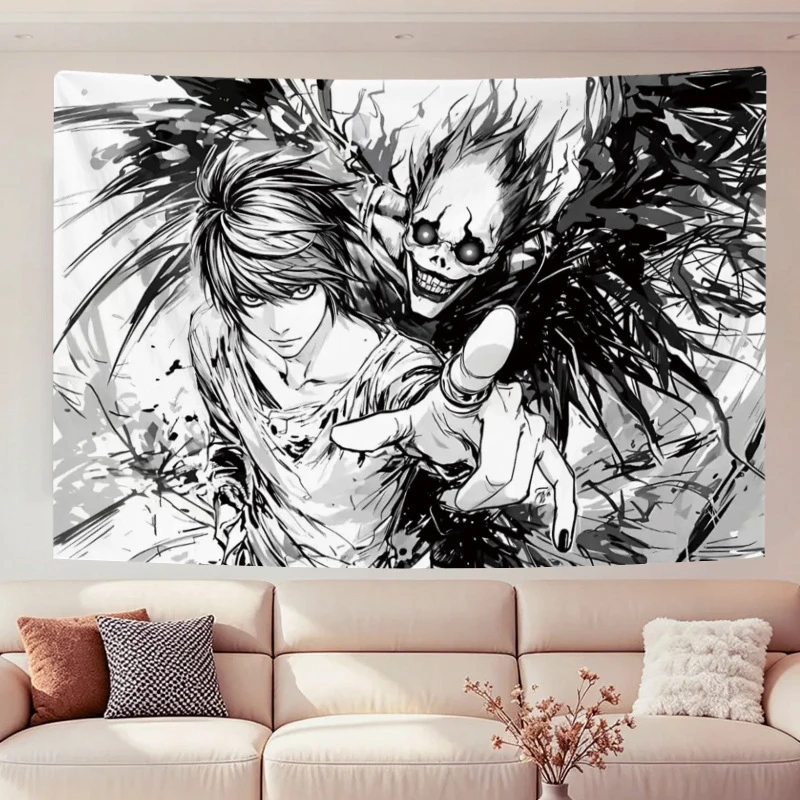 VIKAMA Death Note Light Ryuk Tapestry Wall Hanging, 6 Designs, Wall Decor for Bedroom Living Room Dorm