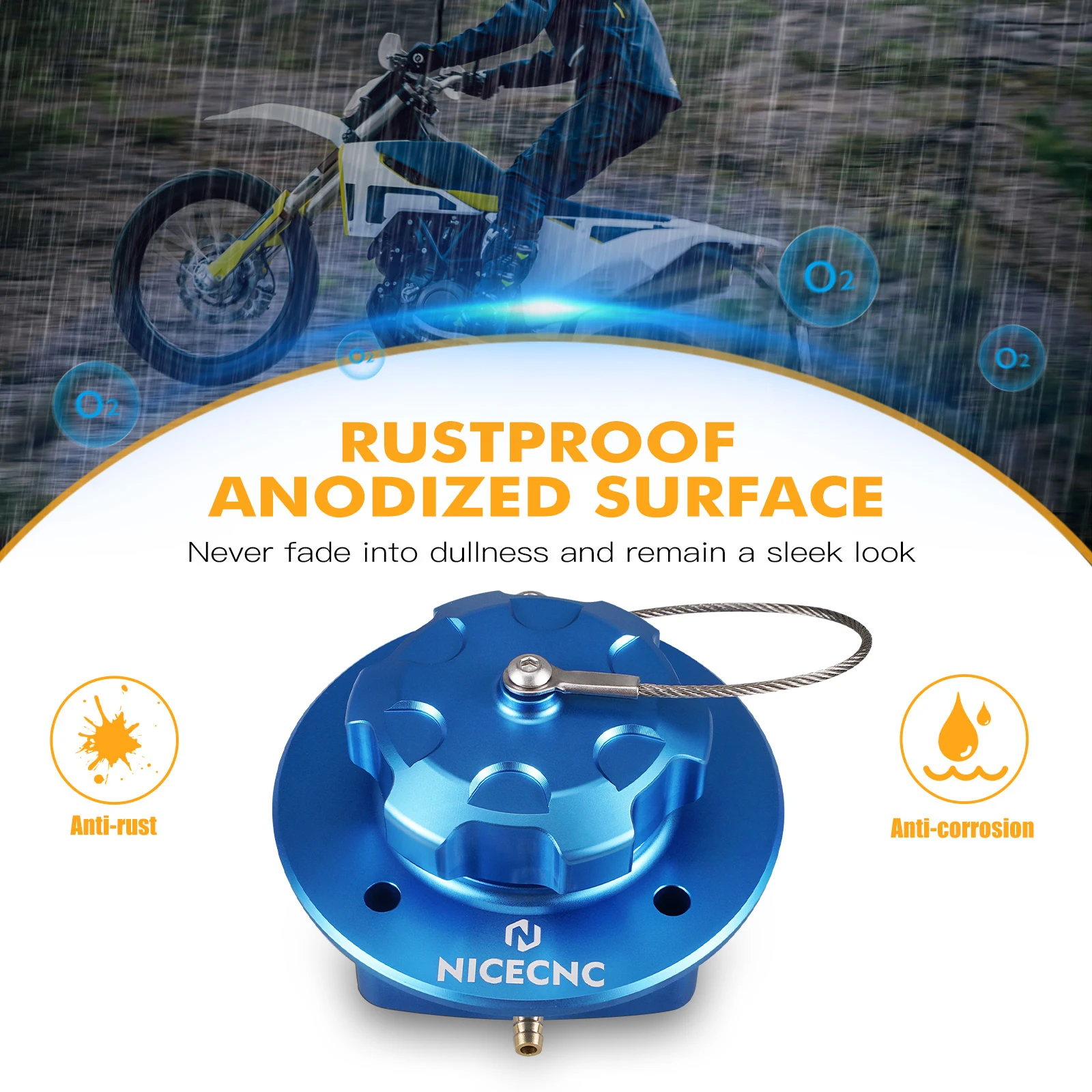 NICECNC Für Husqvarna 701 Enduro /Supermoto 2016-2024 Tankdeckel Tankverschluss Für GasGas 700 Enduro /Supermoto 2022-2024 – Detail 9