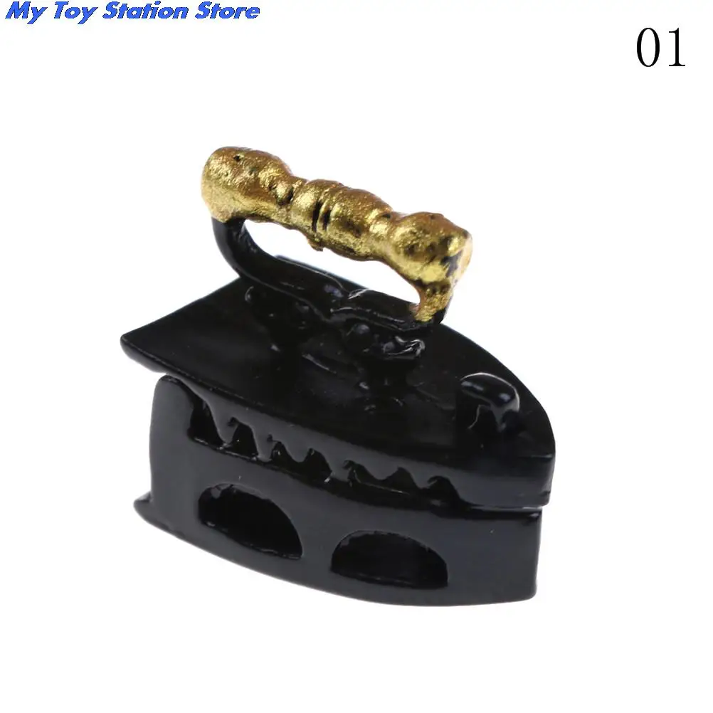 لعبة مصغرة دمية ، معدن عتيق ، ملابس حديد سوداء ، إكسسوارات أثاث ، تخفيضات كبيرة ، #4