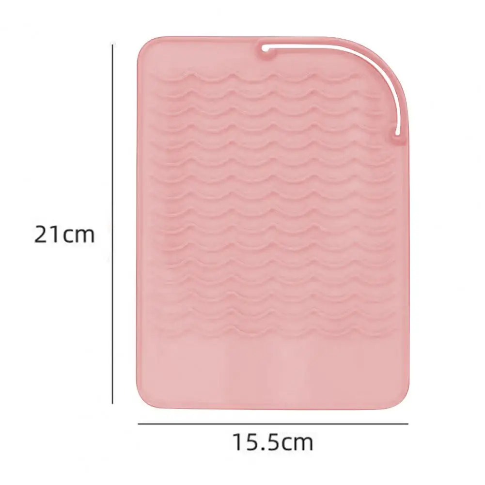 Curling Iron Heat Resistant Silicone Hair Straightener Curler Insulation Pad Non-Slip Hair Styling Curling Iron Protector Pad