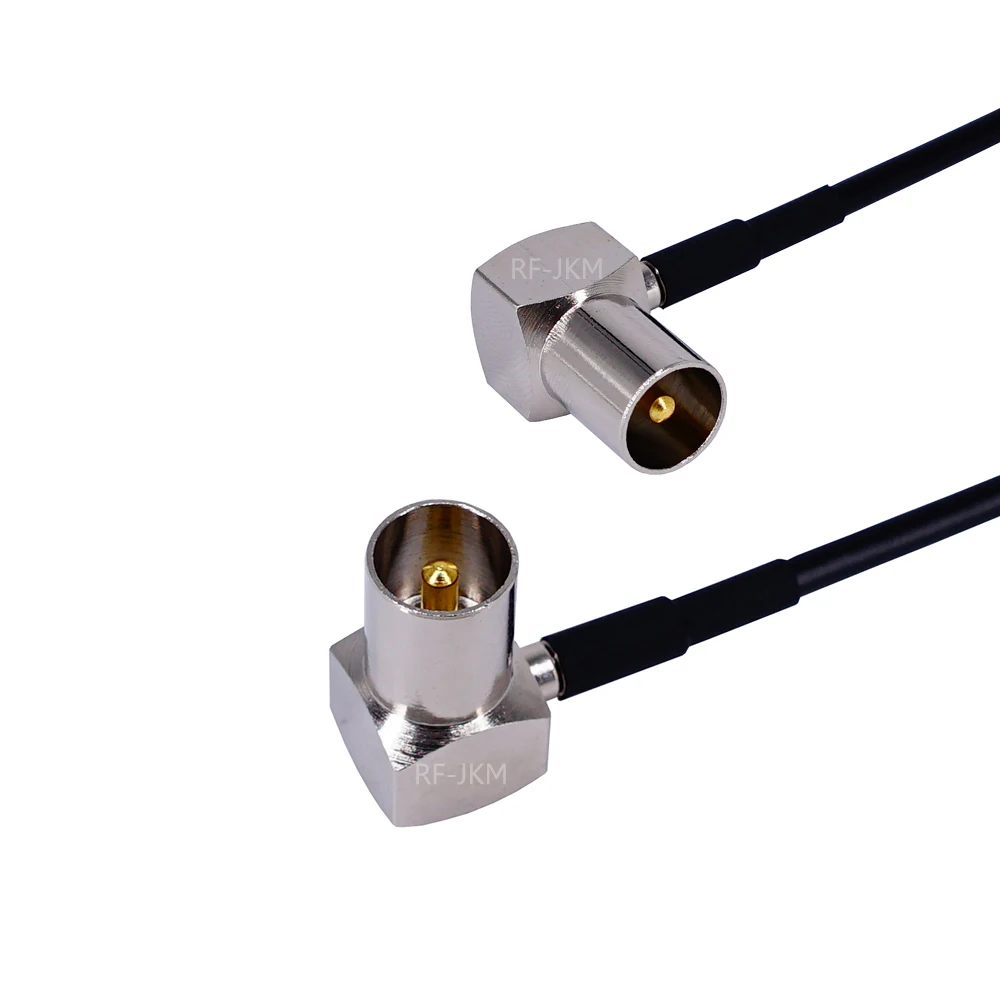Zopf Koaxial Jumper RG174 Verlängerung Kabel TV stecker zu TV Stecker Beide Rechten Winkel 90 Grad RF Adapter kabel – Detail 1