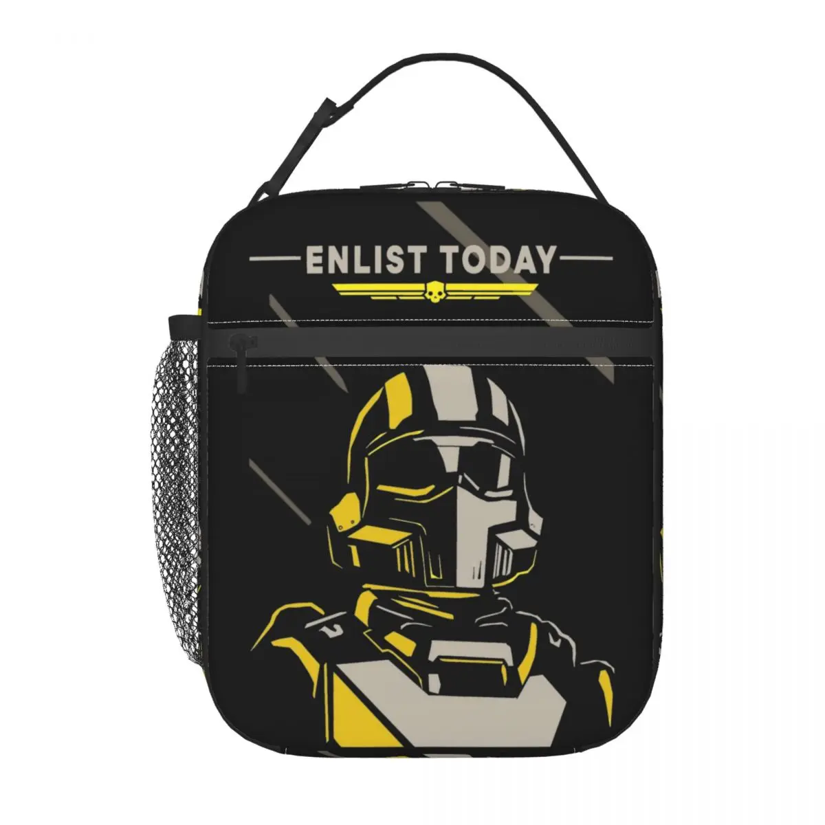 Helldivers 2 Video Game Enlist Today Lunch Bag For Child Lunch Box Travel Cooler Bag Portable Insulated Oxford Tote Food Bags