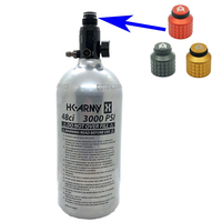 CO2 System Cartridge Gas Cylinder Regulators - Air Tank Threads Aluminium Clean Protected Cover  Adapter Black Red Gold