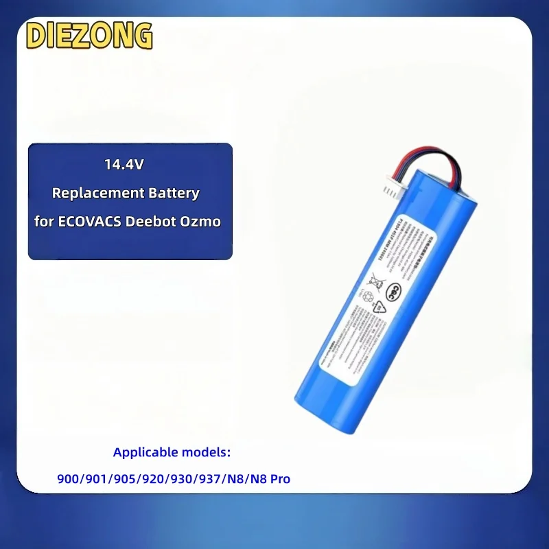 14.4V Li-ion Replacement Battery for ECOVACS Deebot Ozmo 900 901 905 930 937 N5 N8 Robot Vacuum Cleaner