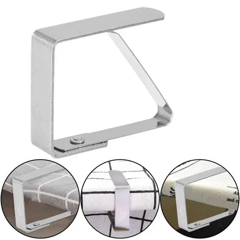 Large Table Cloth Cover Clips, Stainless Steel Triangular Anti Slip Tablecloth Holder,Clamps For Hold the Table Cloth