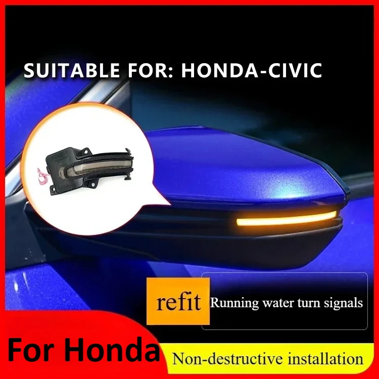 

Для зеркал заднего вида Civic 10-го поколения Honda, указателей поворота с проточной водой и касанием синих дневных ходовых огней.