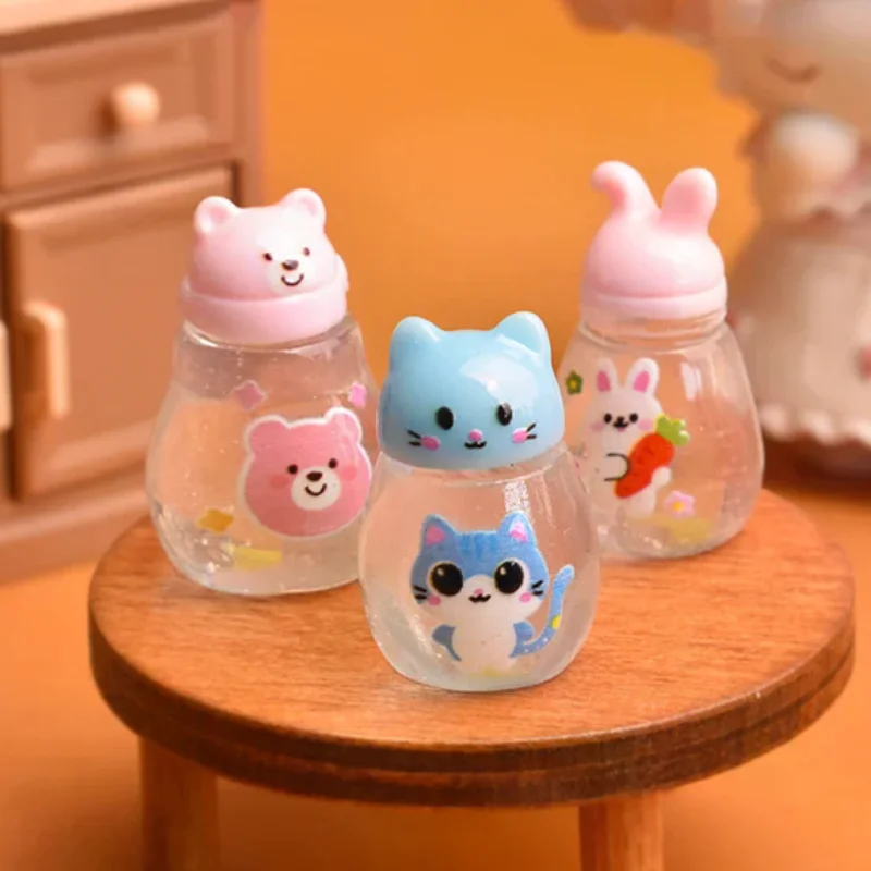 5Pcs Dollhouse Simulation Cartoon Mini Water Cup Model Dollhouse Home Desktop Ornament Doll House Micro Scene Decor Props