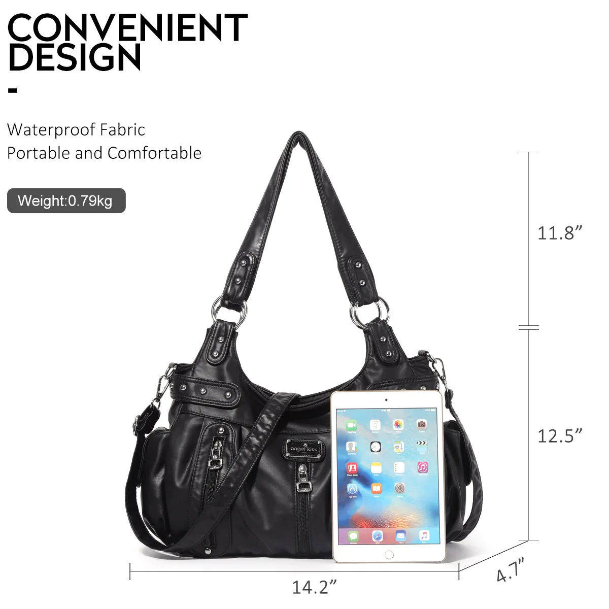 Imagem -02 - Angelkiss Bolsas Femininas Moda Bolsa de Ombro Senhoras Bolsas Crossbody Multifuncional Bolsa à Prova Impermeável Água Bolsa de Ombro Bolsa do Telefone Pacote