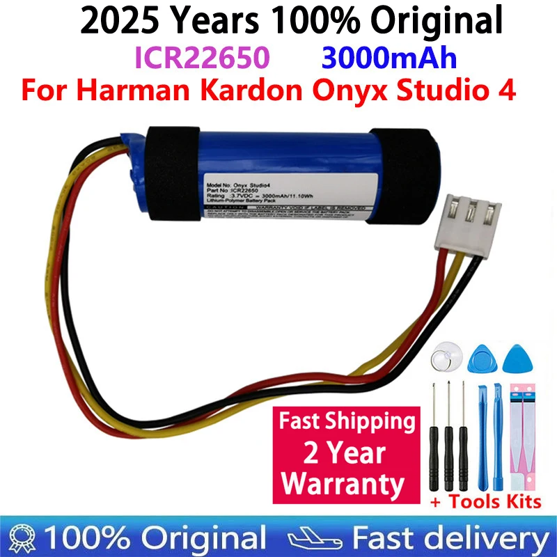 New Original High Quality 3000mAh ICR22650 Replacement Battery For Harman/Kardon Onyx Studio 4 Bluetooth Speaker batteries