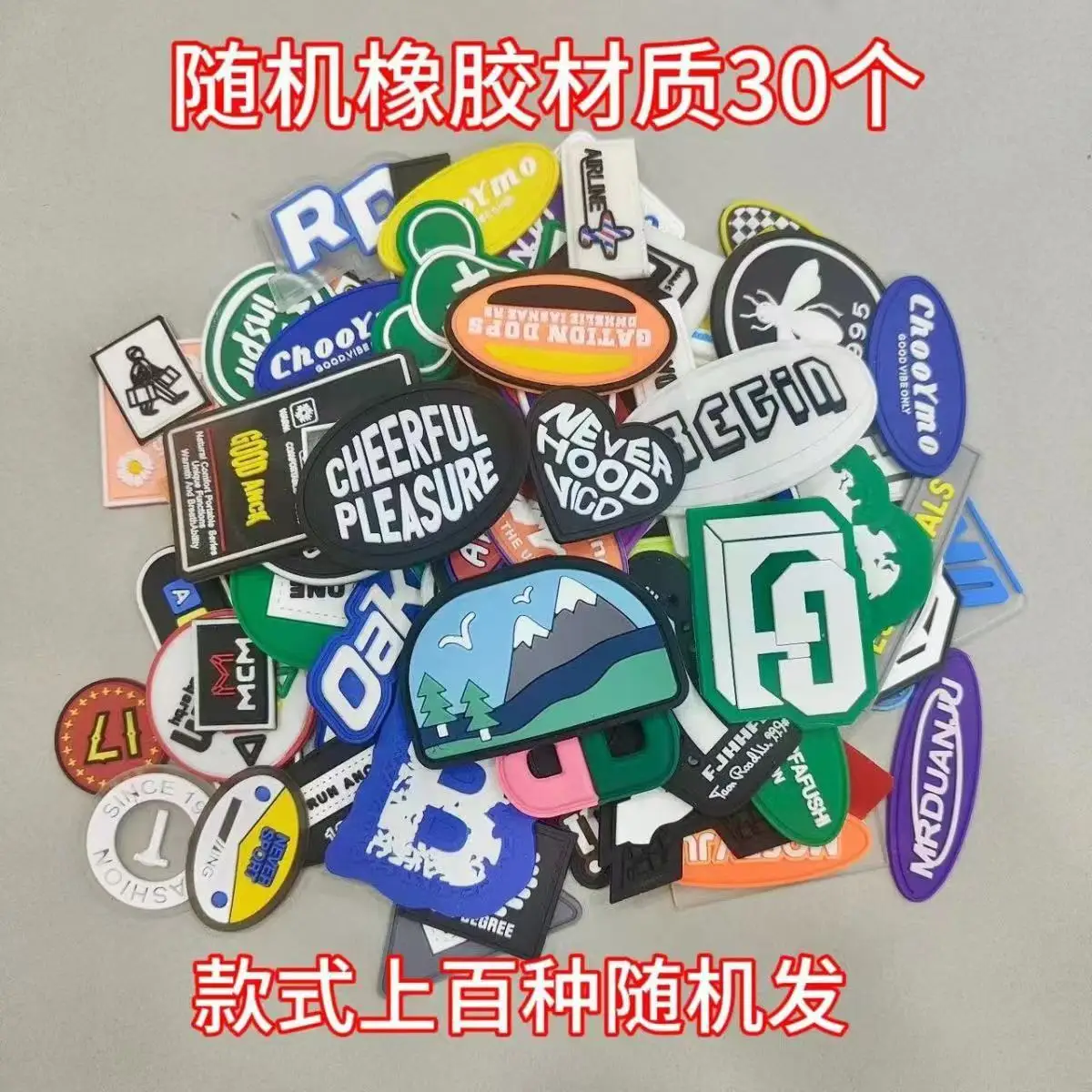 Mixed 30Pcs/Lot Soft fabric patches fashion color printed Letters stickers Sew on Applique Clothing handmade DIY Garment Decor