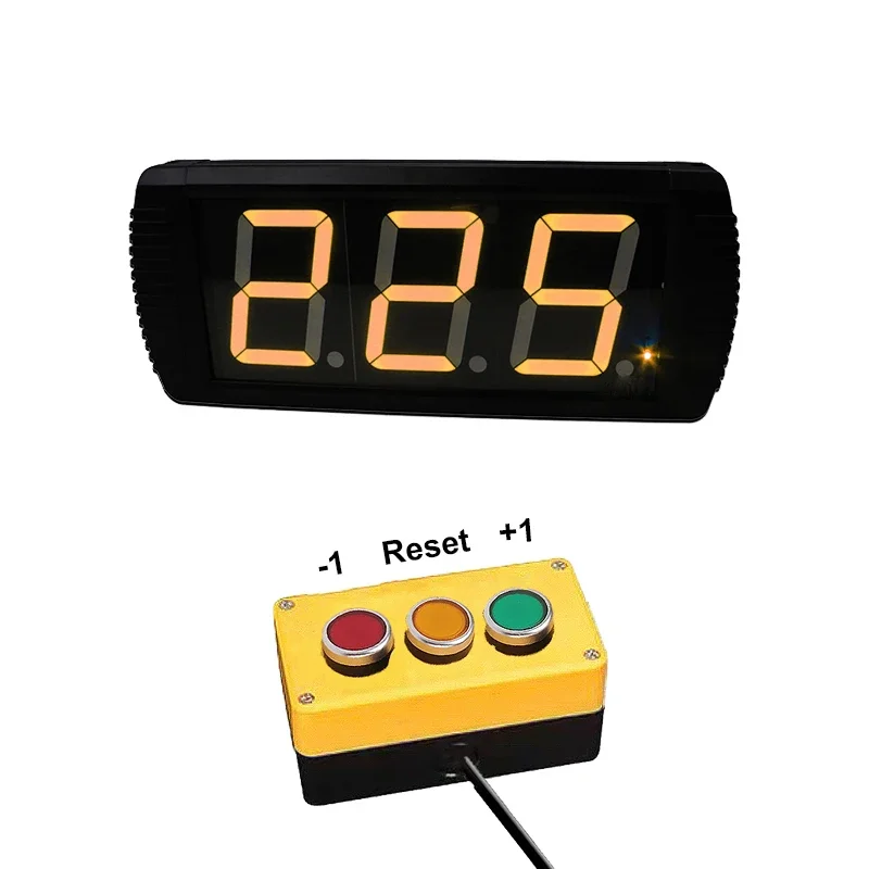 LED People Hall Counter with Remote and Button 3 Control, Inch Digit 999, to Up Count 4