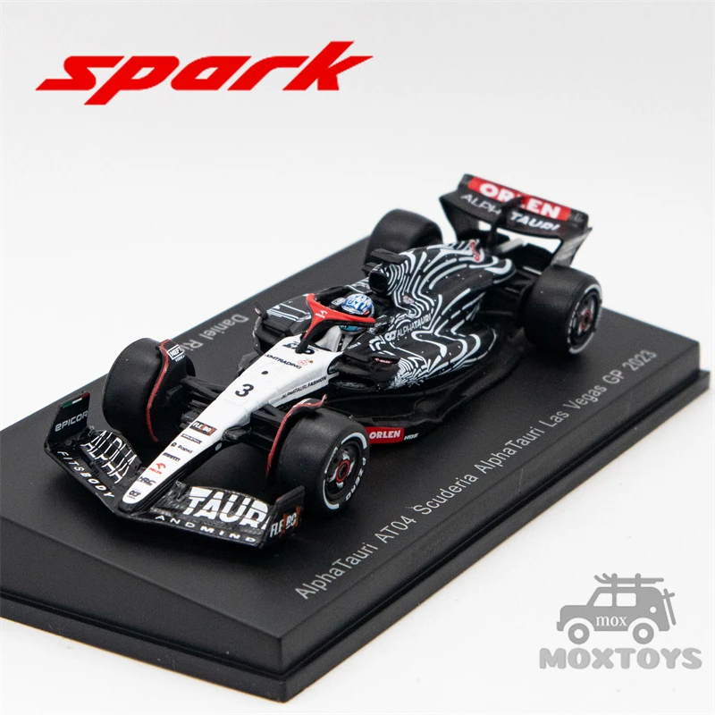 Spark 1:64 AlphaTauri AT04 No.3 Scuderia AlphaTauri Las Vegas GP2023 Daniel Ricciardo Diecast Model Car