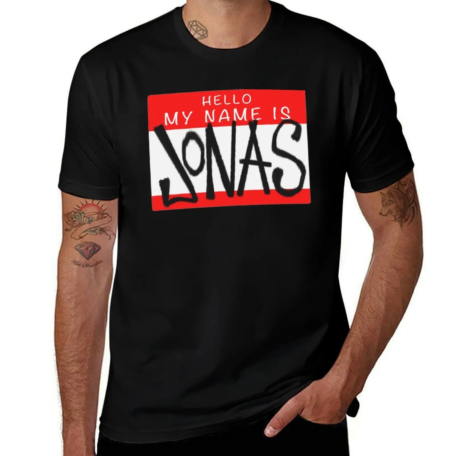 MEIN NAME IST JONAS T-Shirt Baumwolle T-Shirt Mann Mann T-Shirt Baumwolle hochwertiges T-Shirt Mann Baumwolle T-Shirt
