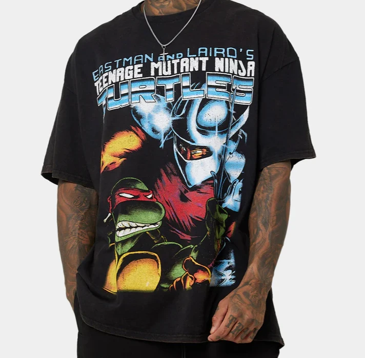 2026 Fashion New Ninja Turtle Summer Men's 3D Printed T-shirt Streetwear Patterned T-shirt Outdoor Streetwear Large Size - view 3